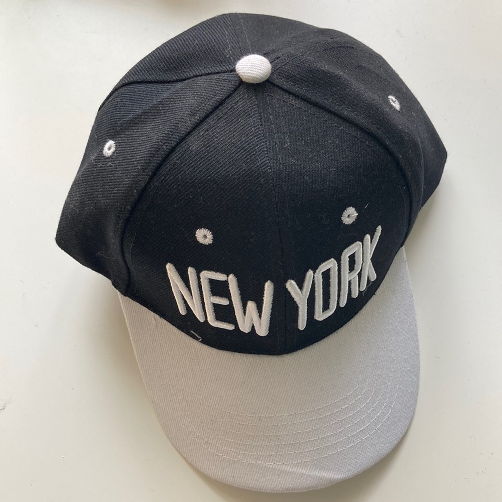 Black and White New York Baseball Cap